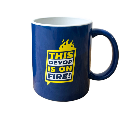 Coffee mug "This devop is on fire"